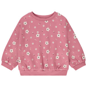 Sweat oversize en molleton imprimé fleurs pour bébé fille 