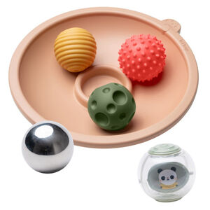 Tummy Time Activiteitenplateau met 5 sensorische ballen 