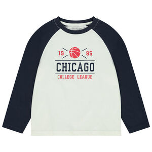 T-shirt manches longues raglan print basket pour garçon 