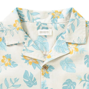 Korte mouwen overhemd met bladerenprint voor jongen 