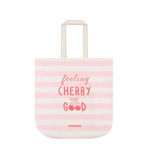 Tote Bag cherry met strepen 