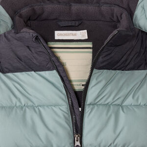 Gewatteerde donsjas met colorblock-effect voor babyjongens 