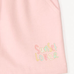 Set van 4 meisjesfleece shorts met een printed design 