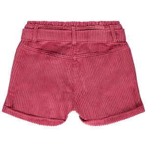 Short en velours côtelé avec ceinture à nouer fille 