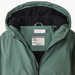 Parka met capuchon en rubber en micropolaire voering jongens 