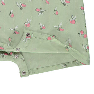 Combishort imprimé pêches et fils brillants pour bébé fille 