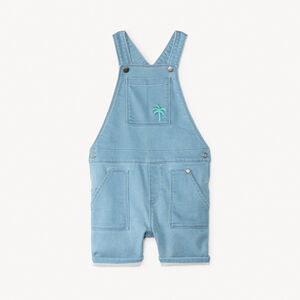 Korte jeans overall in workwear-stijl met palmboom borduursel voor babyjongens 