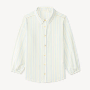 Chemise fille à manches longues à rayures 