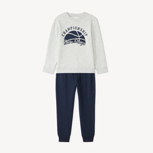 Jogging set voor jongens in fleecestof met fantasiedruk 