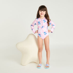 Badpak met lange mouwen UV-bestendig SPF 50+ met Disney Stitch-print voor meisjes 