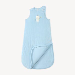 Gigoteuse sans manches en velours broderie robot 