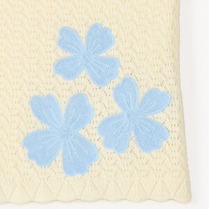 Débardeur en tricot fantaisie avec fleurs brodées pour fille 