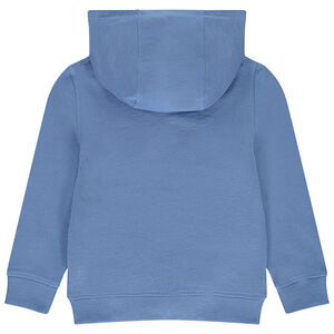 Gilet en molleton uni avec capuche garçon 