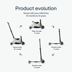 Scooter Xtend Ride On Step 3-in-1 Cool Grey 12M-12jaar 