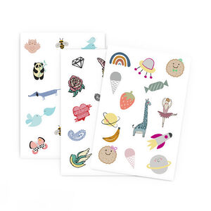 Set van 14 tijdelijke anti-muggen tatoeages met citronellageur 