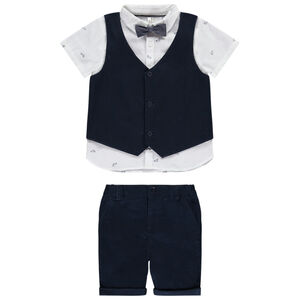 Drie-delige set met vlinderdas voor babyjongen 