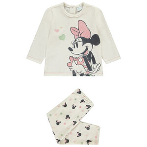 Pyjama 2 pièces Minnie Disney pour bébé fille avec finitions différentes selon l'âge 