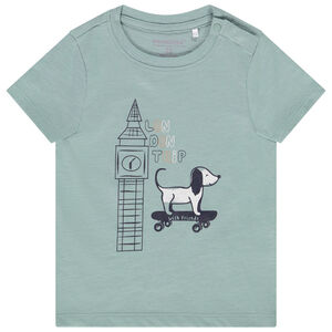 T-shirt manches courtes en jersey slub print Londres pour bébé garçon 