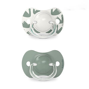 Set van 2 siliconen fopseenen SX Pro 6-18M Walk in The Park Green 