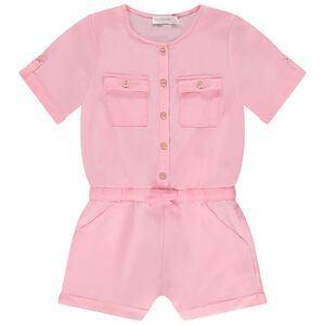 Effen serge combishort voor meisjes 