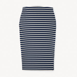 Lange gestreepte, aansluitende rok voor vrouwen 
