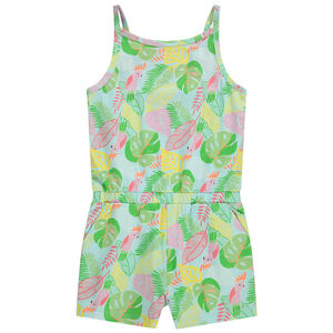 Combishort en jersey slub imprimé fantaisie pour fille 