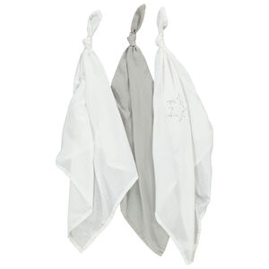 Lot de 3 langes en coton motif étoile 