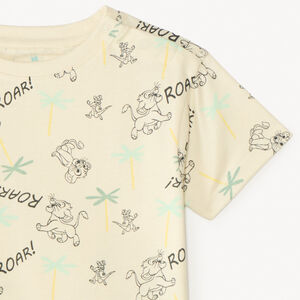 T-shirt met korte mouwen 1/2 oversize bedrukt met Disney's Le Roi Lion voor babyjongen 