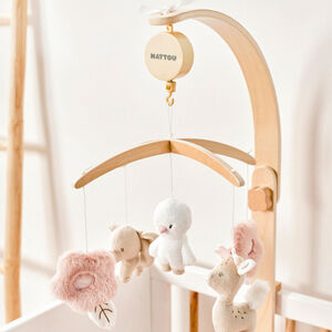 Muziekmobiel met houten arm - Fanfan - Roze  