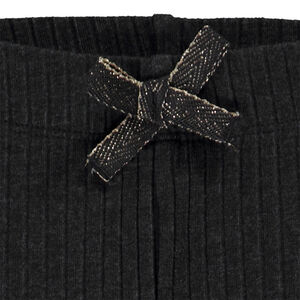 Legging met ribbelstructuur en strik voor meisjes 