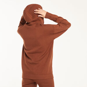Zwangerschaps hoodie met gebreide hartborduurmotief 