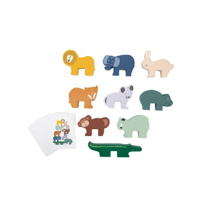 Jeu d'empilage - Animaux en bois 