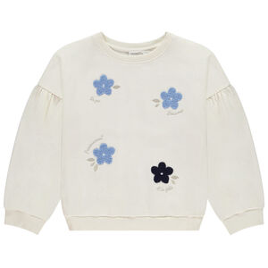 Oversized sweatshirt met bloemen meisjes 