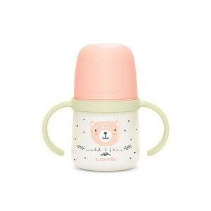 Beker met handvatten 150ml Wild&Free dag/nacht roze 