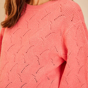 Pull oversize en tricot fantaisie pour femme 