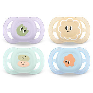 Fopspeen silicone Ultra Start 0-2m Mixte 2stks Willekeurige kleur 