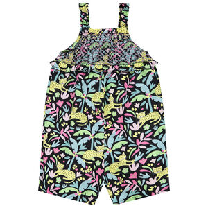 Korte jumpsuit met fantasiedruk savanne voor meisjes 