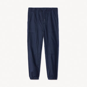 Joggingbroek in marineblauw twill voor jongens 