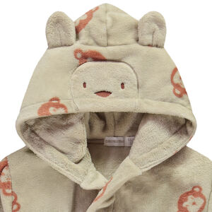 Badjas in sherpa met aapjesprint voor jongens 