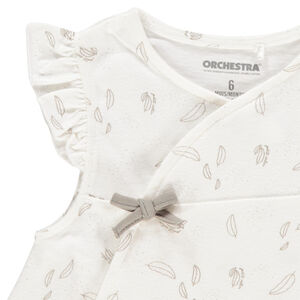 Ensemble de cérémonie robe imprimée + bloomer pour bébé fille 