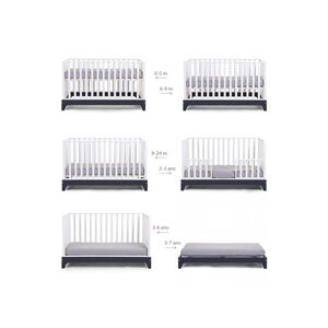Bed evolutief 70 x 140 cm Wit 
