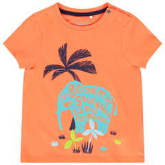 T-shirt manches courtes print éléphant/palmier pour bébé garçon , Orchestra