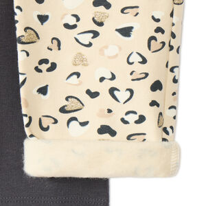 Set van 2 meisjeslegging in fleece 
