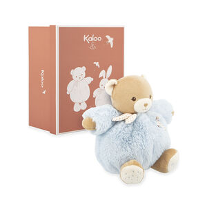 Peluche ours Patapouf 17cm bleu 
