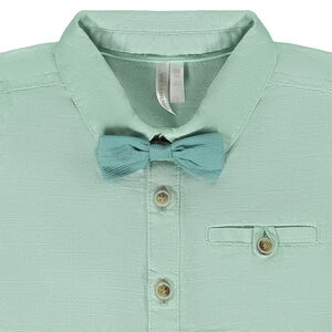 Set van 2 stuks overhemd met strik + bermuda voor baby jongen 