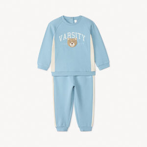 Ensemble jogging en scuba motif ourson pour bébé garçon 