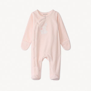 Dors-bien en velours dévoré patch lapins pour bébé fille 