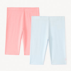 Set van 2 effen fietsbroekjes voor meisjes 