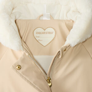 Parka meisjesbaby gevoerd met sherpa en capuchon 