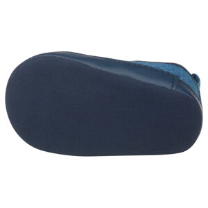 Baskets basses effet jeans à élastiques 